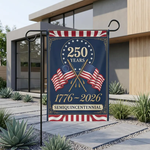 USA 250 Years Garden Flag, 1776-2026 Semiquincentennial Yard Banner, Patriotic American Anniversary Decor, 250th Celebration Outdoor Sign