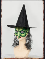 New Halloween Witch Wig Witch Hat Mask Set Carnival Masquerade Ball Cosplay Mask