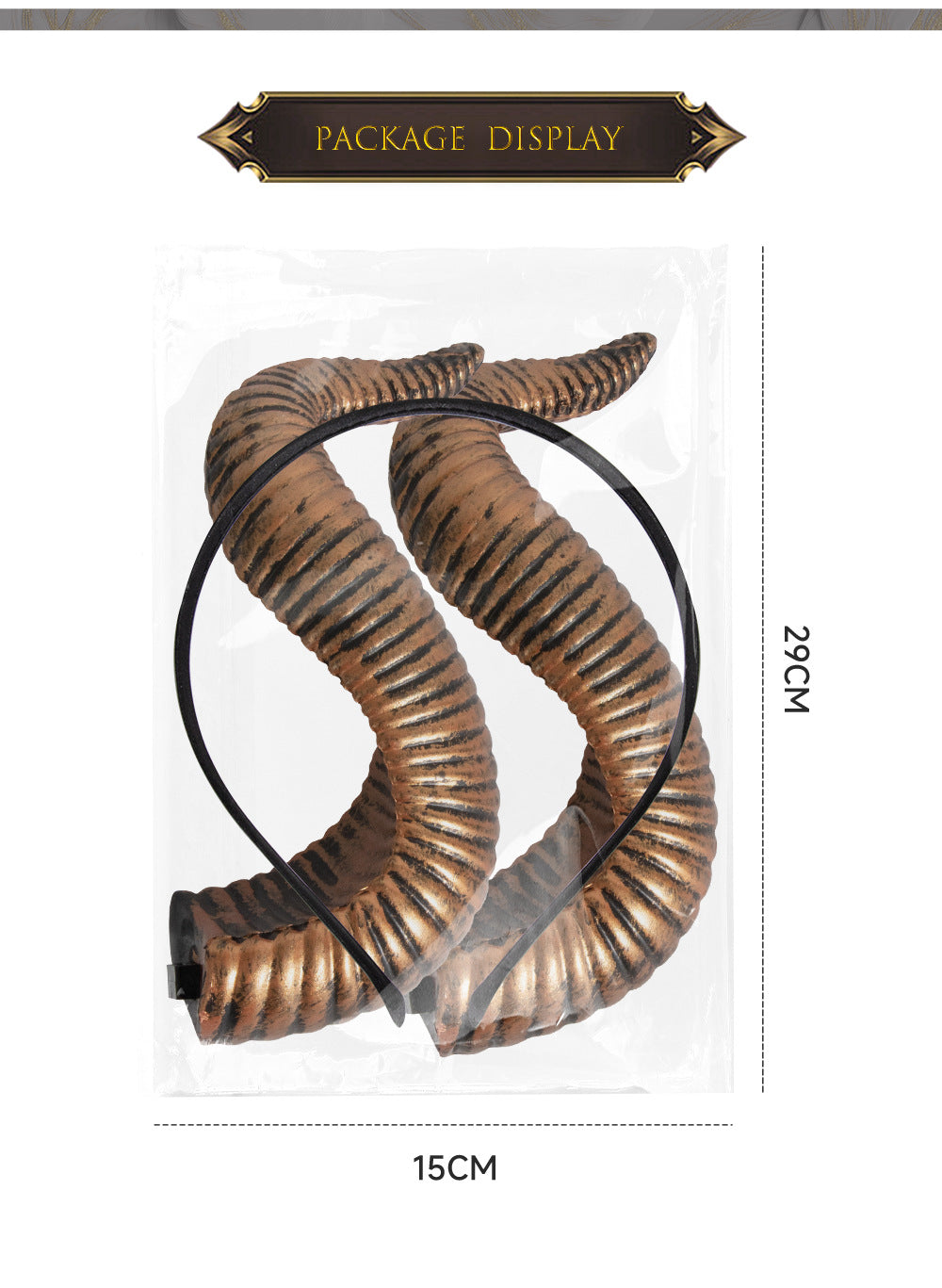 Halloween Party DIY Detachable Props RP Curved Sheep Horn Headband Festival Party Performance Headband