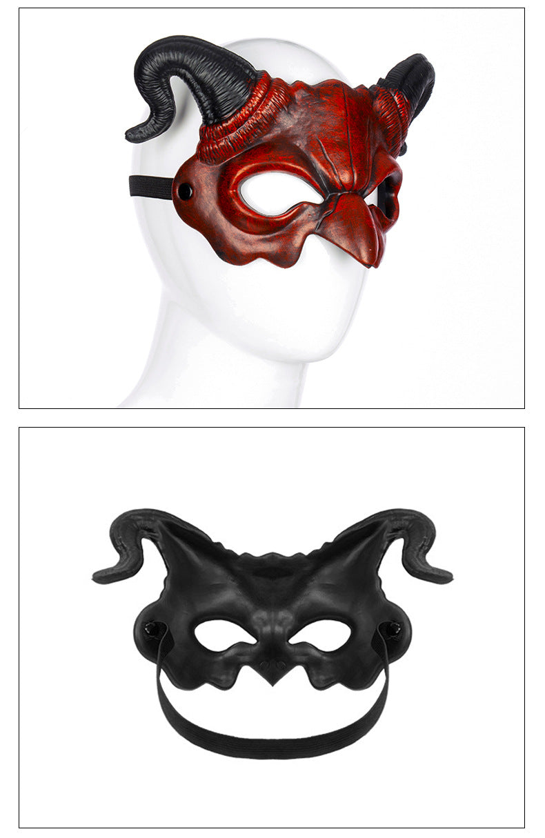 New Halloween Non-Woven Fabric Demon Wings Mask Set