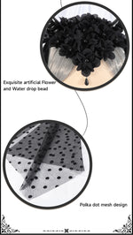 Halloween Gothic Queen Dark Horn Mesh Headband Party Ball Performance Costume Festival Hair Accessory Prop