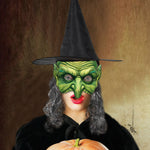 New Halloween Witch Wig Witch Hat Mask Set Carnival Masquerade Ball Cosplay Mask