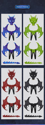 New Upgraded Ultra-Light Dragon Wings 3D Dragon Mask Halloween Children's Festival Party Costume Set Wholesale