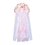 Halloween Bride Veil Vintage Rose Flower gothic Dark Headdress Ghost Bride Set