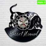 Basset Hound Wall Clock