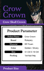 Halloween Crow Crown Snow White and the Huntsman Party Costume Cosplay Headwear Accessories Props