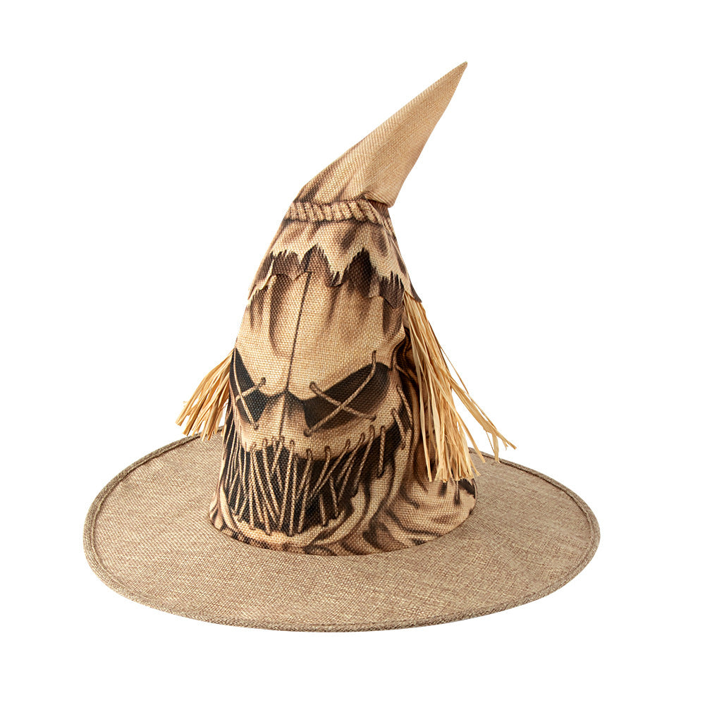 New Halloween Party Costume Scarecrow Witch Hat Cosplay