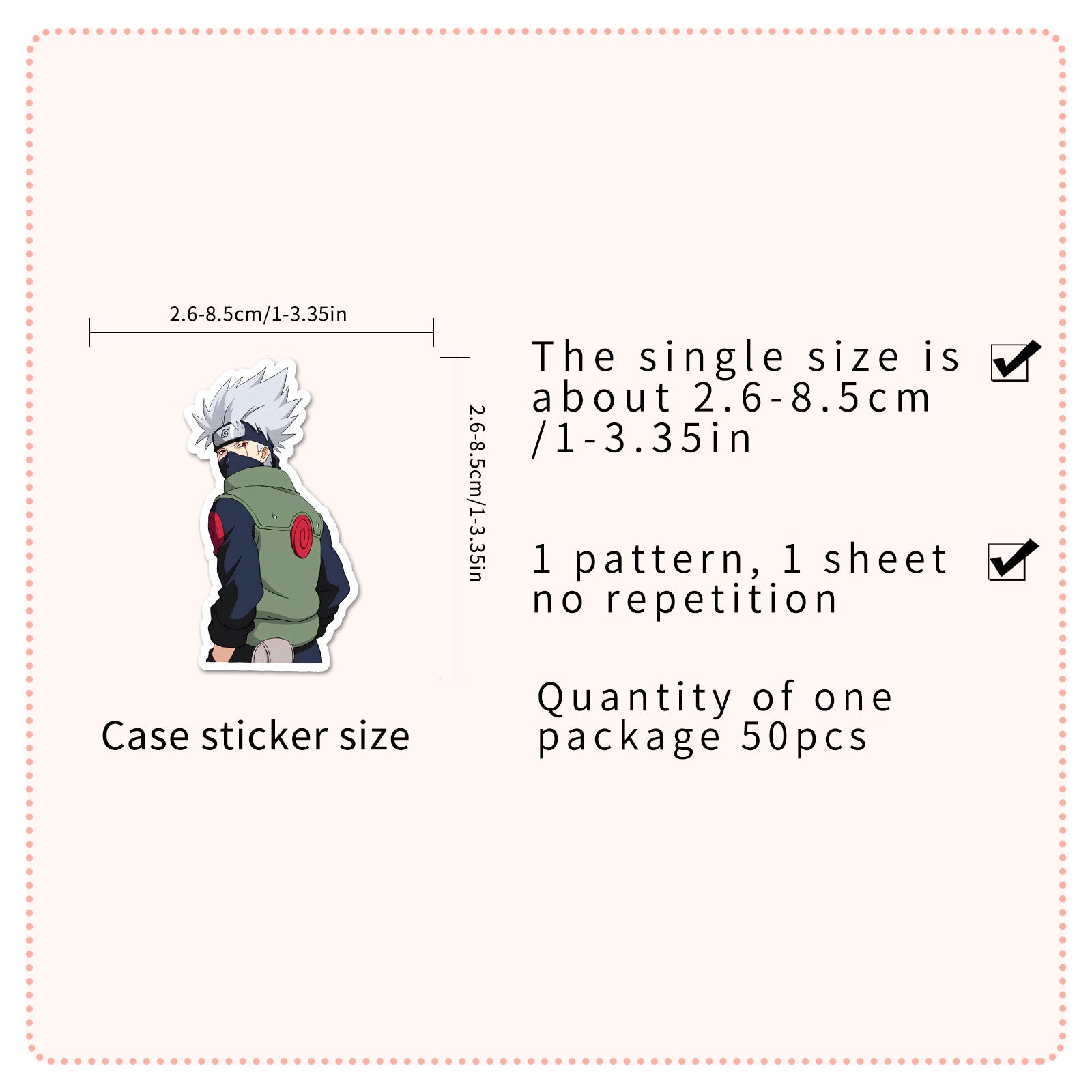 Hatake Kakashi Anime Naruto Stickers