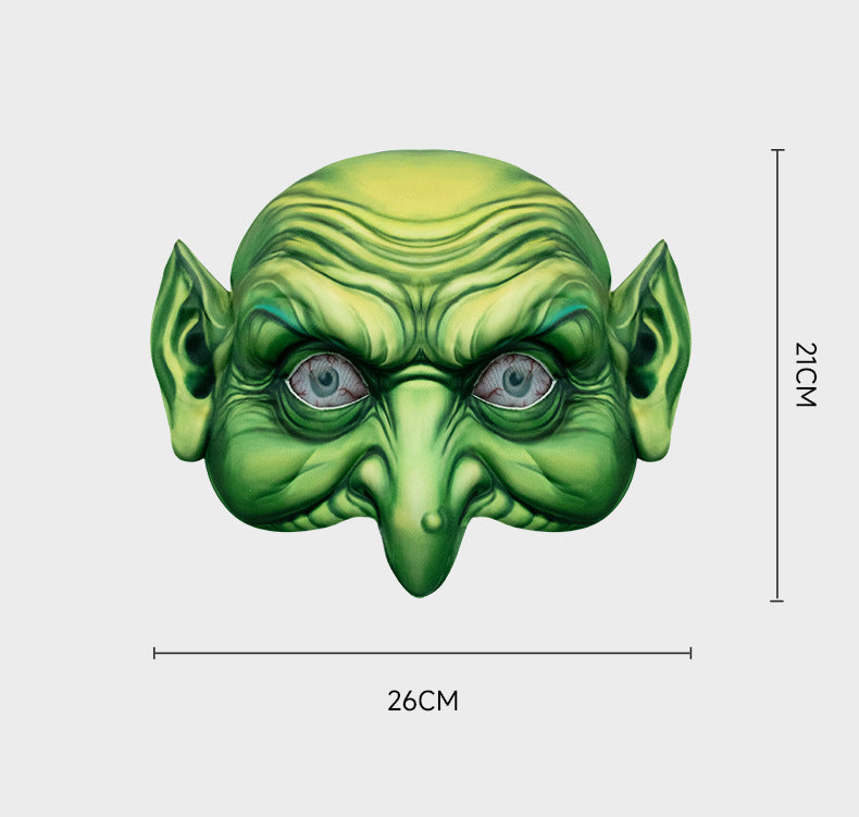 New Halloween Witch Wig Witch Hat Mask Set Carnival Masquerade Ball Cosplay Mask