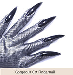 New Halloween Diamond Cat Mask and Gloves Set Diamond-Studded Sexy Cat Girl Costume Party Props