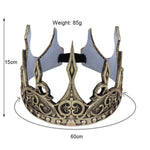 Halloween Medieval King Crown PU Foam Headpiece Stage Performance Prop Costume Cosplay