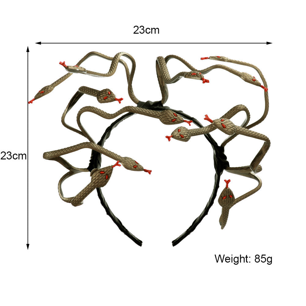 Halloween Mardi Gras Carnival Stage Props Headwear Medusa Snake Cosplay Headband