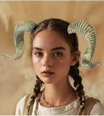 Halloween Party DIY Detachable Props RP Curved Sheep Horn Headband Festival Party Performance Headband
