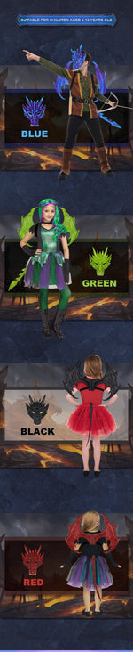 New Upgraded Ultra-Light Dragon Wings 3D Dragon Mask Halloween Children's Festival Party Costume Set Wholesale