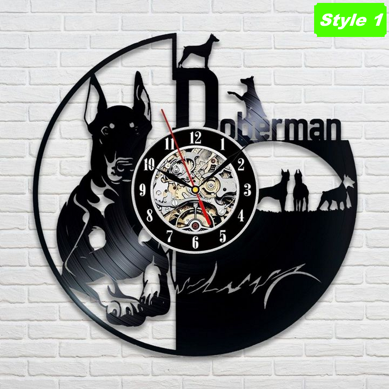 Doberman Wall Clock