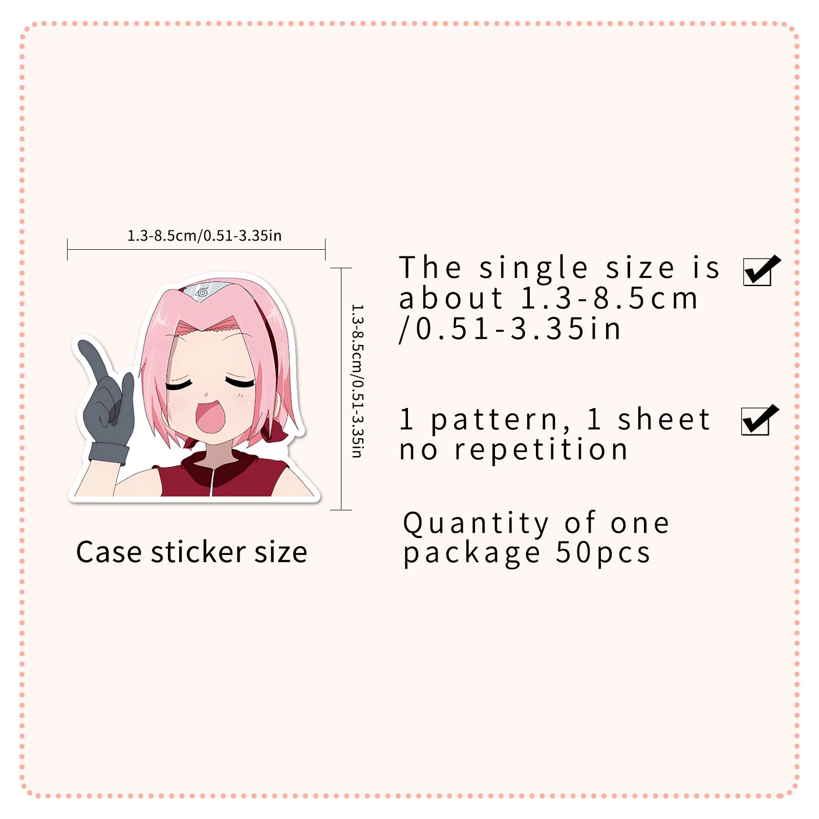 Sakura Anime Naruto Stickers