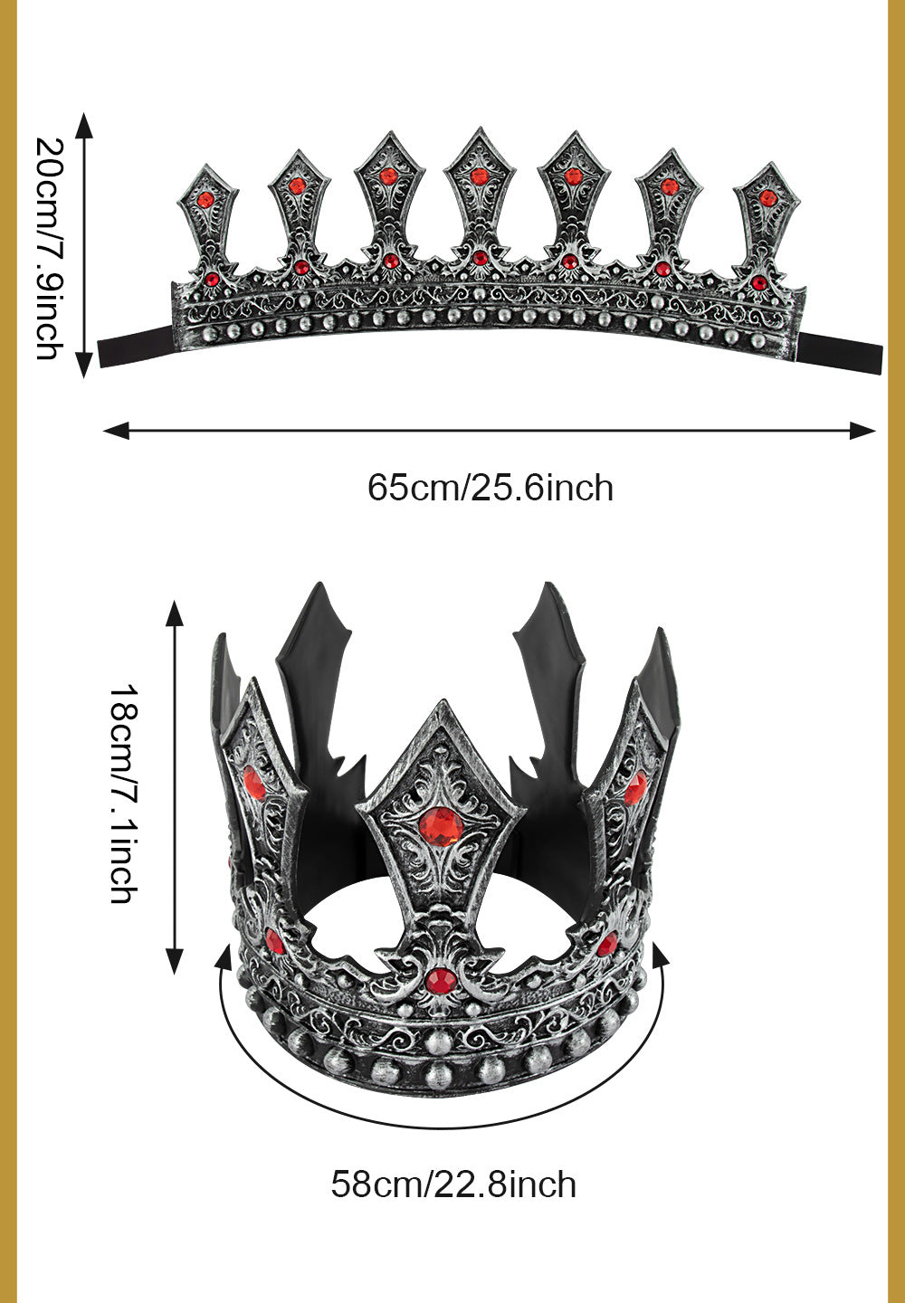 Halloween European and American Retro Luxury Palace King Crown
