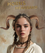 Halloween Party DIY Detachable Props RP Curved Sheep Horn Headband Festival Party Performance Headband