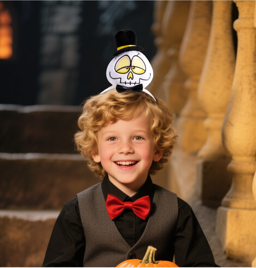 New Halloween Cotton-Filled Pumpkin Spider Bat Headband Party Dance Festival Hair Accessories Props