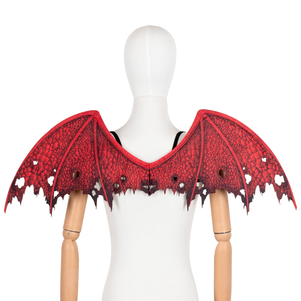 New Halloween Non-Woven Fabric Demon Wings Mask Set