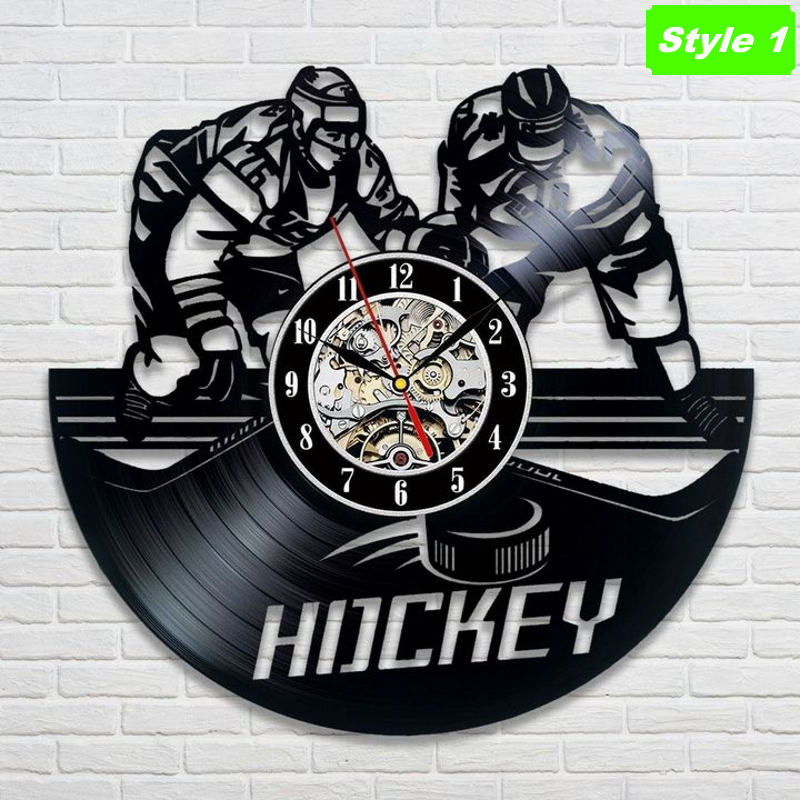Horloge murale de match de hockey