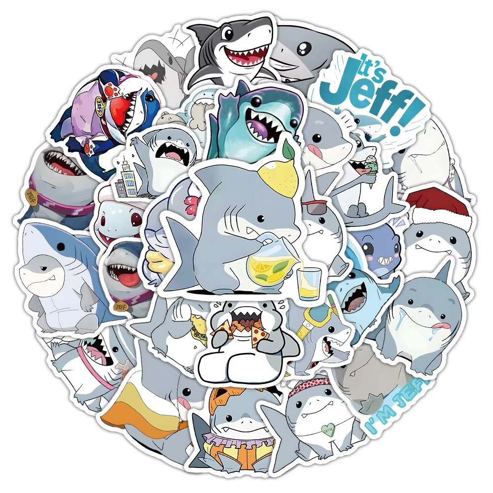 Cute Shark Jeff the Lurker Stickers