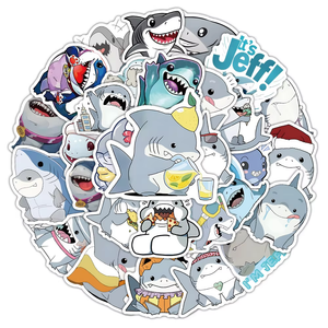 Cute Shark Jeff the Lurker Stickers