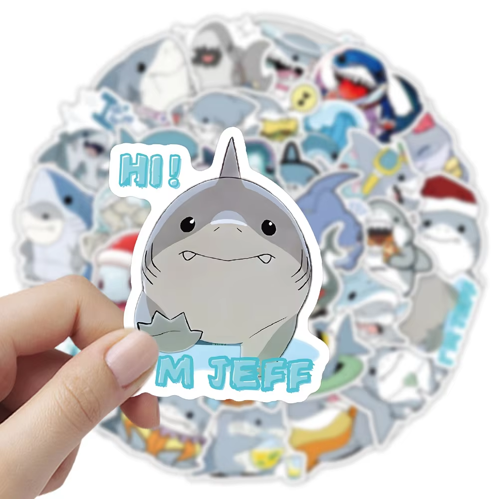 Cute Shark Jeff the Lurker Stickers