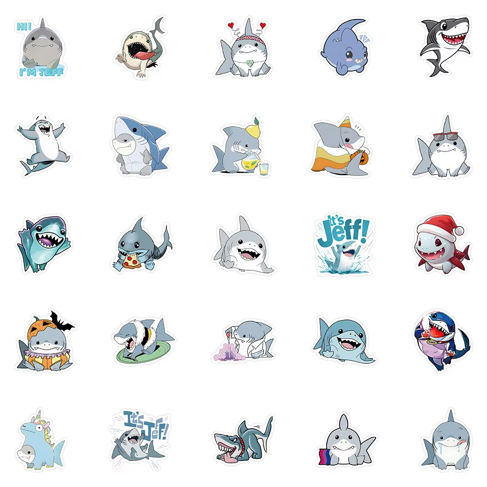 Cute Shark Jeff the Lurker Stickers
