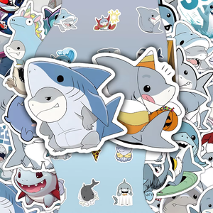 Cute Shark Jeff the Lurker Stickers