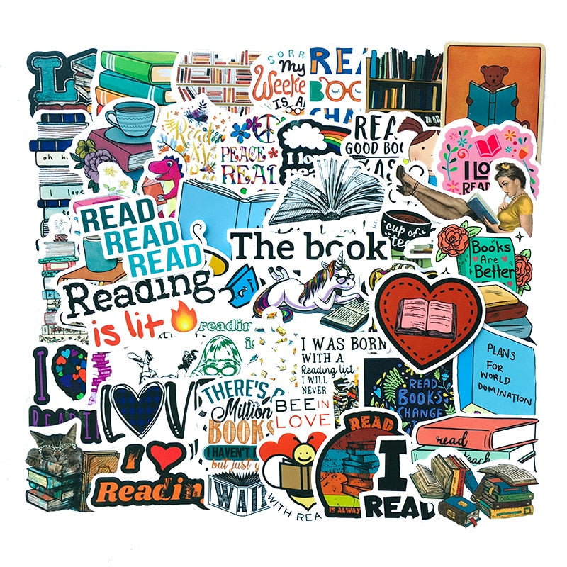 Autocollants J'aime lire