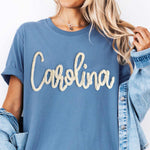 Personalized Chenille Patch Sports Team Sweatshirt, Custom Embroidered Team Name or Mascot, High School Teams, Falcons, Eagles, Colts spirit