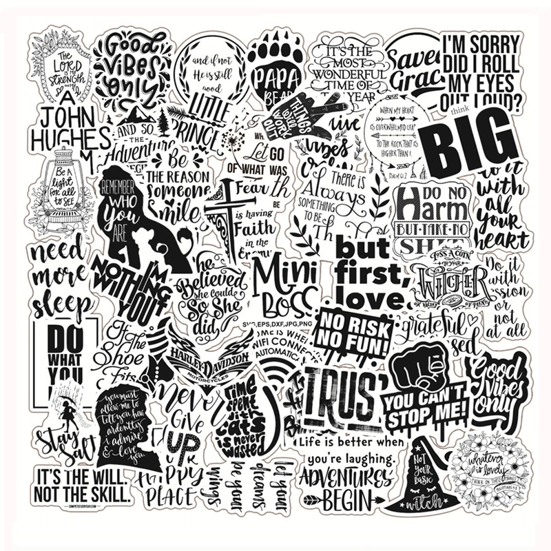 Autocollants de lettres anglaises inspirantes