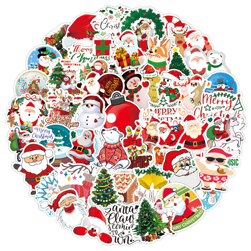 Autocollants de Noël du Père Noël