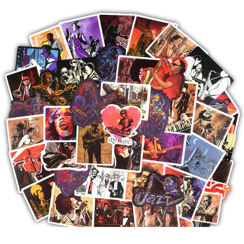 Autocollants de musique jazz