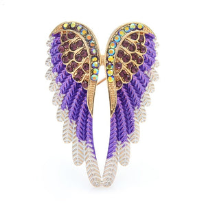Broche en strass ailes d'ange, cadeau