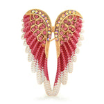 Broche en strass ailes d'ange, cadeau