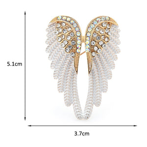 Broche en strass ailes d'ange, cadeau