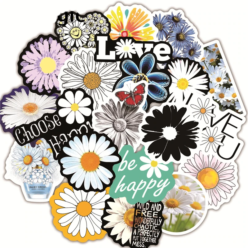 Autocollants de fleurs de marguerite