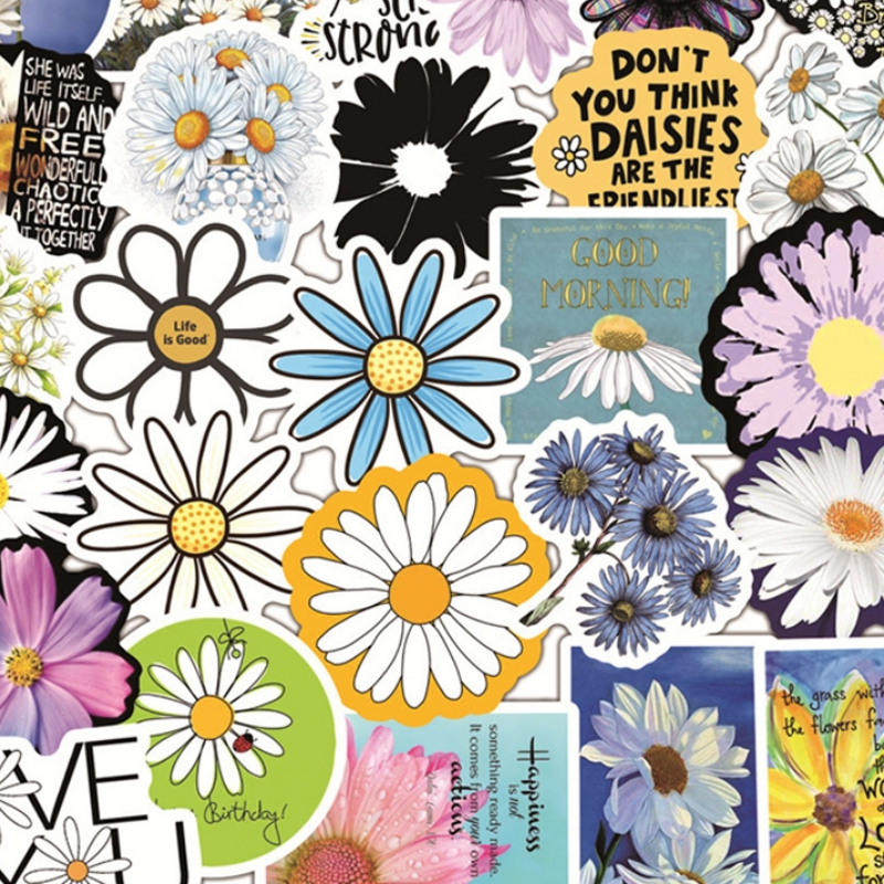 Autocollants de fleurs de marguerite