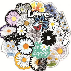 Autocollants de fleurs de marguerite