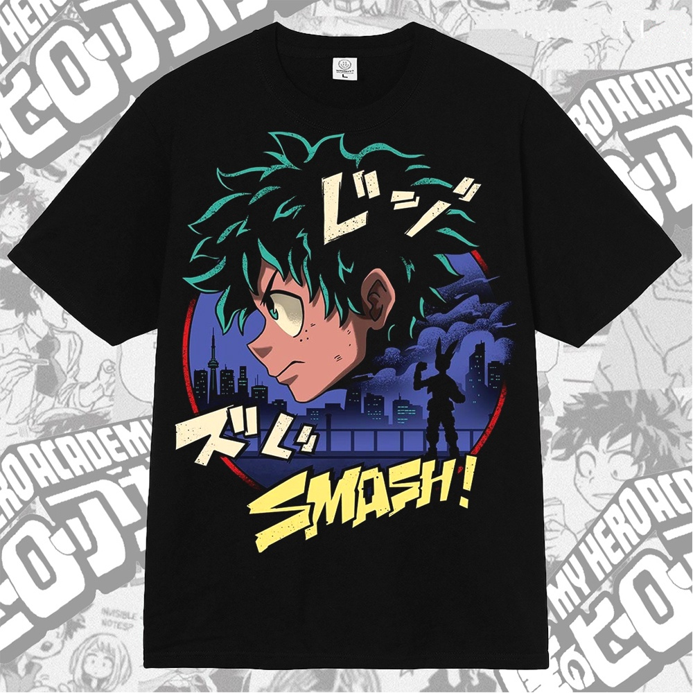 T-shirt Manga Anime My Hero Academia One For All de Deku Izuku Midoriya