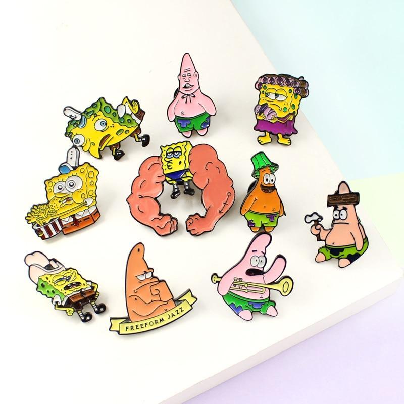 Broche en émail Bob l'éponge