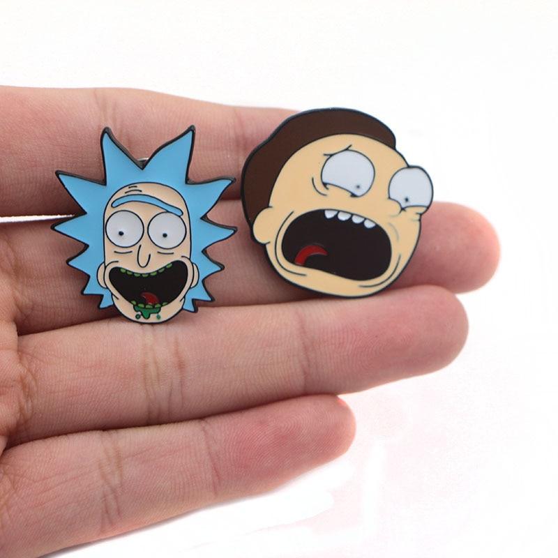 Broche en émail Rick et Morty