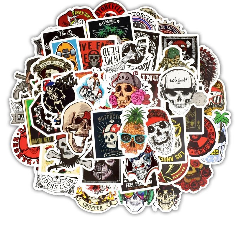 Autocollants Skull Punk Rock