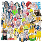 4 nouveaux autocollants Billie Eilish de style différent