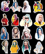 4 nouveaux autocollants Billie Eilish de style différent
