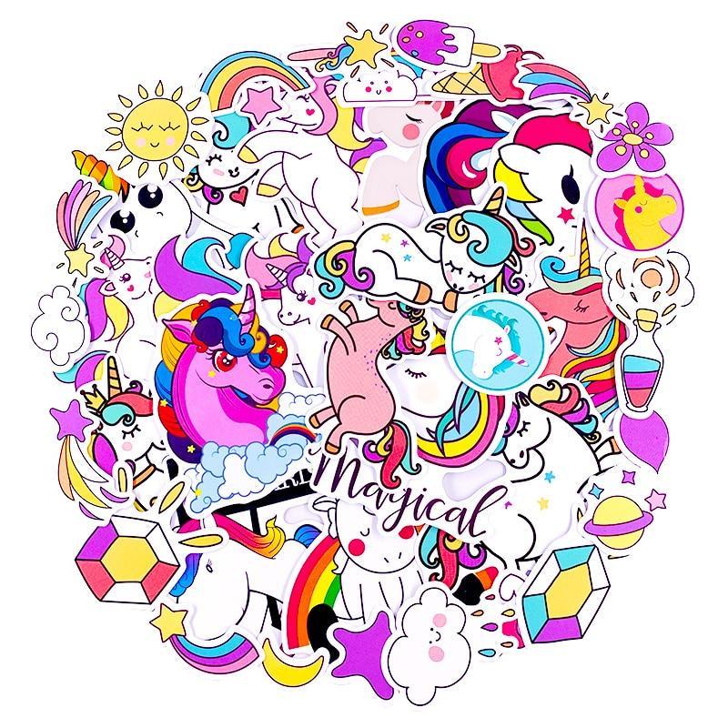 Autocollants lumineux licorne