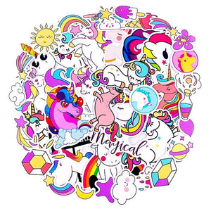 Autocollants lumineux licorne