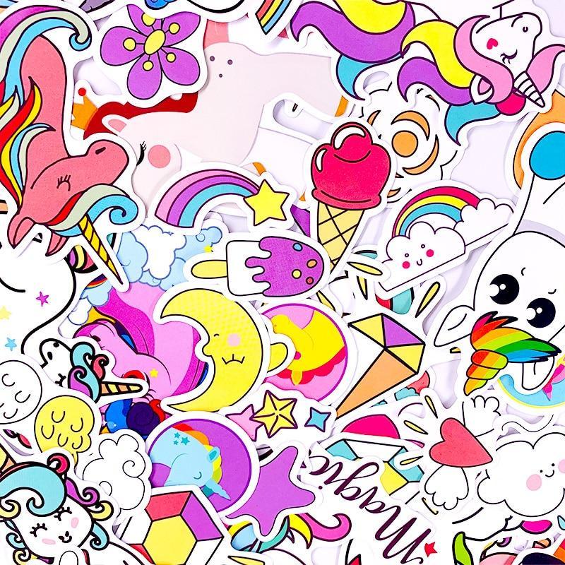 Autocollants lumineux licorne
